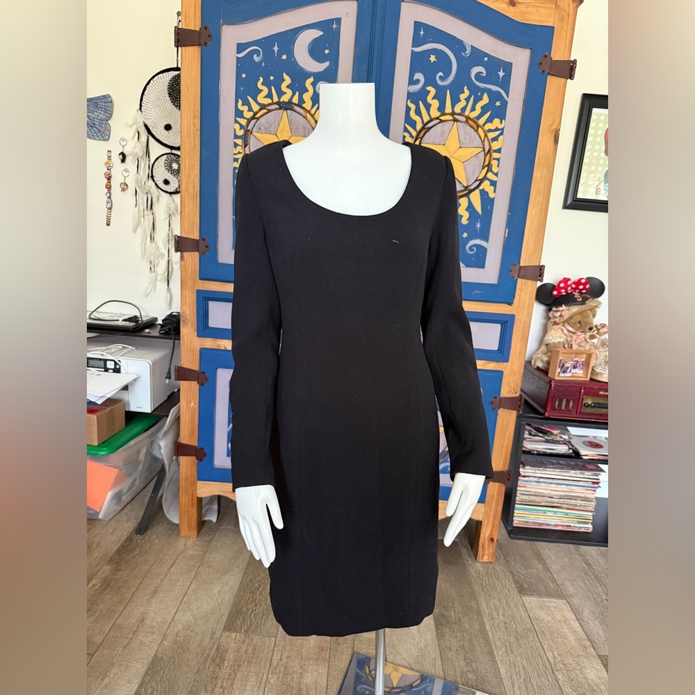 Michael Kors Classic Black Long Sleeve Dress